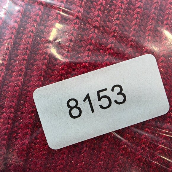 Womens Lauren Ralph Lauren Red Metallic Ribbed Knit Sweater Long Sleeve Size M - Picture 8 of 8